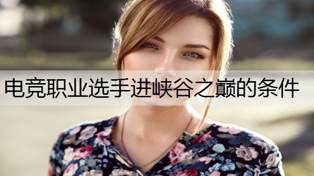 电竞职业选手进峡谷之巅的条件