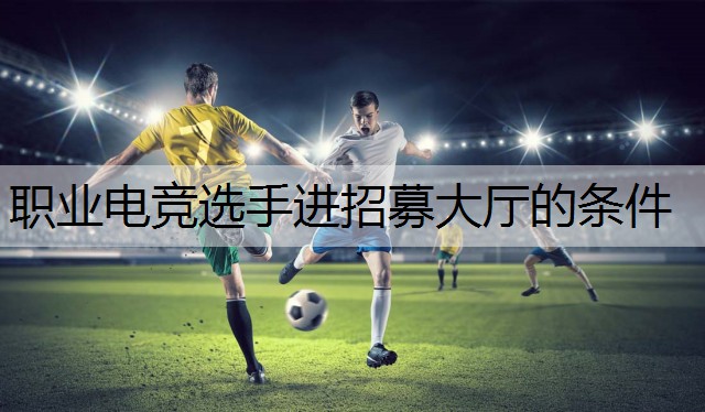职业电竞选手进招募大厅的条件